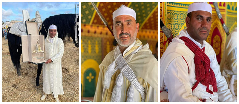 فرسان بَنْ يَفُّو ومُولْ الْبَرْكي وأحْمَرْ يردون الاعتبار للطريقة الناصرية بمعرض الفرس بقيادة العلام شرف البحراوي